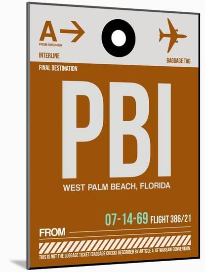 PBI West Palm Beach Luggage Tag II-NaxArt-Mounted Art Print