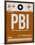 PBI West Palm Beach Luggage Tag II-NaxArt-Framed Art Print