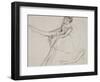 Pd.23-1978 Dancer Adjusting Her Tights, C.1880-Edgar Degas-Framed Giclee Print