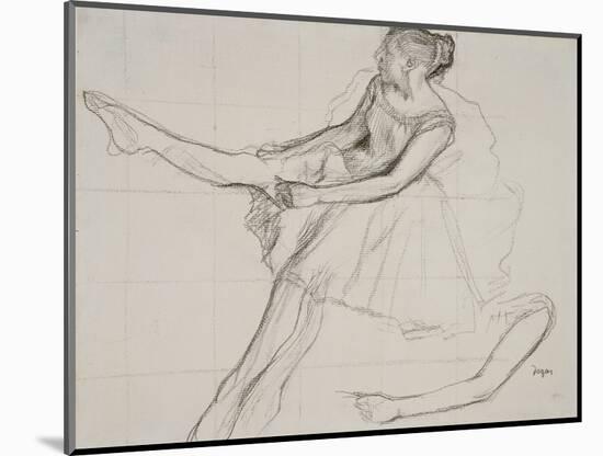 Pd.23-1978 Dancer Adjusting Her Tights, C.1880-Edgar Degas-Mounted Giclee Print