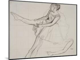 Pd.23-1978 Dancer Adjusting Her Tights, C.1880-Edgar Degas-Mounted Giclee Print