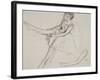 Pd.23-1978 Dancer Adjusting Her Tights, C.1880-Edgar Degas-Framed Giclee Print