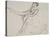 Pd.23-1978 Dancer Adjusting Her Tights, C.1880-Edgar Degas-Stretched Canvas