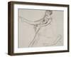 Pd.23-1978 Dancer Adjusting Her Tights, C.1880-Edgar Degas-Framed Giclee Print