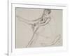 Pd.23-1978 Dancer Adjusting Her Tights, C.1880-Edgar Degas-Framed Giclee Print