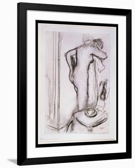 Pd.33-1978 Woman at Her Toilet, C.1890-Edgar Degas-Framed Giclee Print