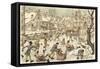PD 497-Anton Pieck-Framed Stretched Canvas