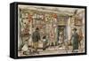 PD 501-1_-Anton Pieck-Framed Stretched Canvas