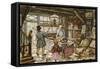 PD 504-Anton Pieck-Framed Stretched Canvas