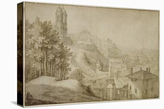 Pd.516-1963 View of Trinita Dei Monti, Rome, 1603-Willem van Nieulandt-Stretched Canvas