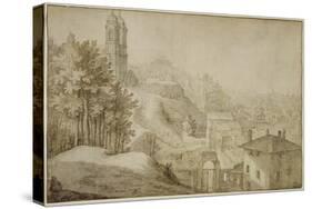 Pd.516-1963 View of Trinita Dei Monti, Rome, 1603-Willem van Nieulandt-Stretched Canvas