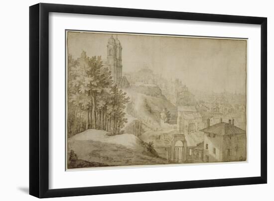 Pd.516-1963 View of Trinita Dei Monti, Rome, 1603-Willem van Nieulandt-Framed Giclee Print