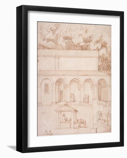 Pd.54-1997 View of the Monastery of La Verna-Jacopo Ligozzi-Framed Giclee Print