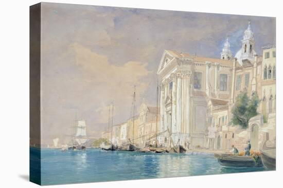 Pd.61-1958 Church of the Gesuati, Venice, 3rd September 1857 (W/C over Pencil on Paper)-James Holland-Stretched Canvas