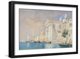 Pd.61-1958 Church of the Gesuati, Venice, 3rd September 1857 (W/C over Pencil on Paper)-James Holland-Framed Giclee Print