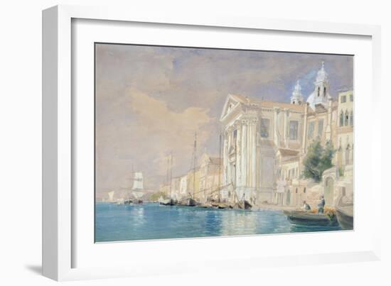 Pd.61-1958 Church of the Gesuati, Venice, 3rd September 1857 (W/C over Pencil on Paper)-James Holland-Framed Giclee Print