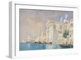 Pd.61-1958 Church of the Gesuati, Venice, 3rd September 1857 (W/C over Pencil on Paper)-James Holland-Framed Giclee Print