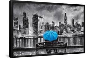 PD Moreno: Fine Art - Blue Umbrella-null-Framed Standard Poster