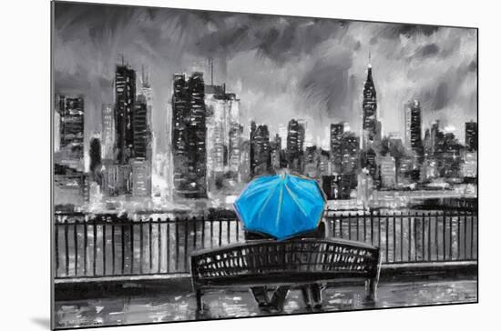 PD Moreno: Fine Art - Blue Umbrella-null-Mounted Standard Poster