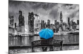 PD Moreno: Fine Art - Blue Umbrella-null-Mounted Standard Poster