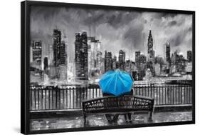 PD Moreno - Fine Art - Blue Umbrella-Trends International-Framed Poster