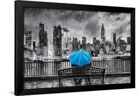 PD Moreno - Fine Art - Blue Umbrella-Trends International-Framed Poster
