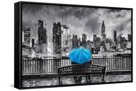 PD Moreno - Fine Art - Blue Umbrella-Trends International-Framed Stretched Canvas