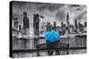 PD Moreno - Fine Art - Blue Umbrella-Trends International-Stretched Canvas