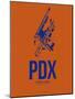 Pdx Portland Poster 1-NaxArt-Mounted Art Print