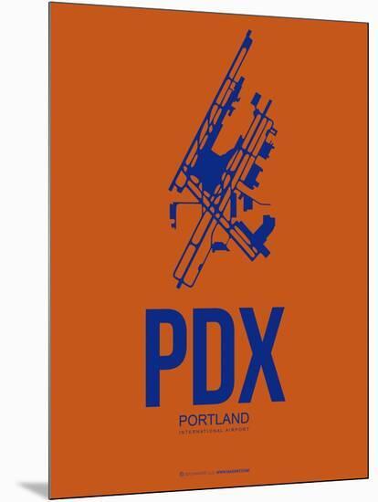 Pdx Portland Poster 1-NaxArt-Mounted Art Print