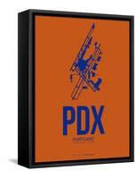 Pdx Portland Poster 1-NaxArt-Framed Stretched Canvas