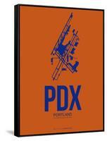 Pdx Portland Poster 1-NaxArt-Framed Stretched Canvas