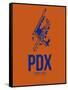 Pdx Portland Poster 1-NaxArt-Framed Stretched Canvas