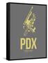 Pdx Portland Poster 2-NaxArt-Framed Stretched Canvas