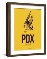 Pdx Portland Poster 3-NaxArt-Framed Art Print