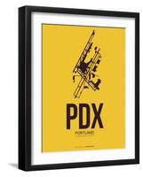 Pdx Portland Poster 3-NaxArt-Framed Art Print