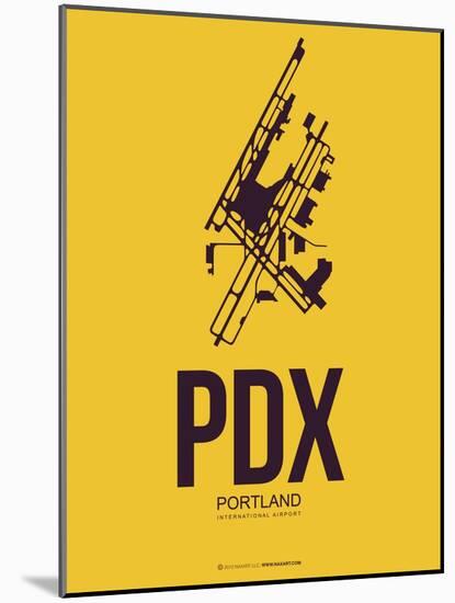 Pdx Portland Poster 3-NaxArt-Mounted Art Print
