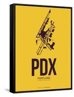 Pdx Portland Poster 3-NaxArt-Framed Stretched Canvas