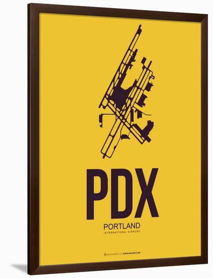 Pdx Portland Poster 3-NaxArt-Framed Art Print