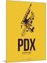 Pdx Portland Poster 3-NaxArt-Mounted Art Print