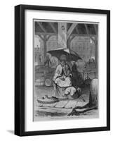 Pea-Nut Sellers in Savannah. from a Sketch by Lloyd Mifflin, Jun.-null-Framed Giclee Print
