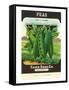 Pea Seed Packet-null-Framed Stretched Canvas