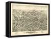 Peabody, Massachusetts - Panoramic Map-Lantern Press-Framed Stretched Canvas