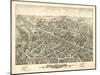 Peabody, Massachusetts - Panoramic Map-Lantern Press-Mounted Art Print