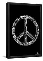 Peace 77 Languages Text Poster-null-Framed Poster