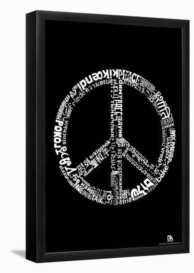 Peace 77 Languages Text Poster-null-Framed Poster