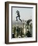 Peace Activist Leaps over Israeli Border Police Trying to Prevent Demolition of House, Jerusalem-null-Framed Photographic Print