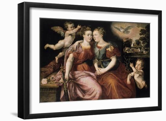 Peace and Justice, 16th Century-Martin de Vos-Framed Giclee Print