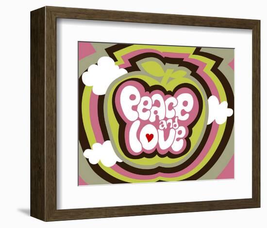 Peace and Love-Béatrice Patrat-canard-Framed Art Print