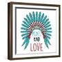 Peace And Love-Marcus Prime-Framed Art Print